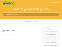 Tablet Screenshot of help.verifico.com